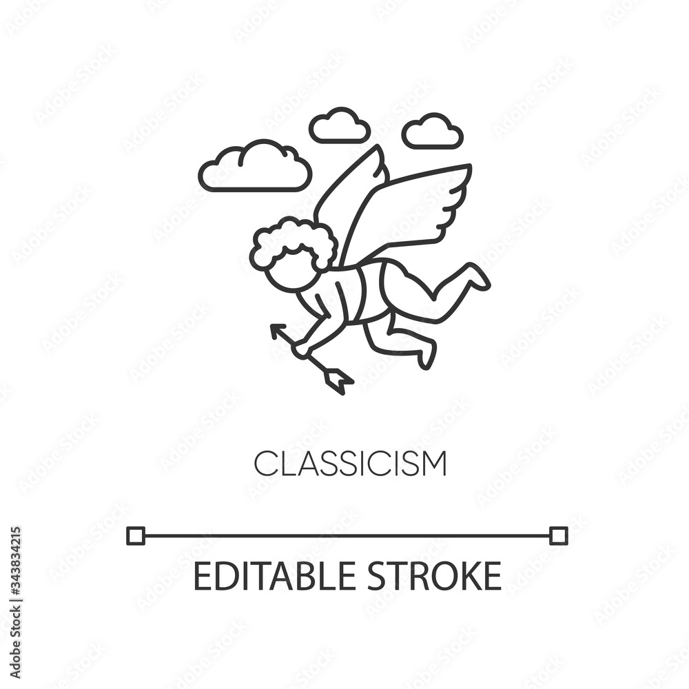 Classicism pixel perfect linear icon Classicism pixel perfect linear icon