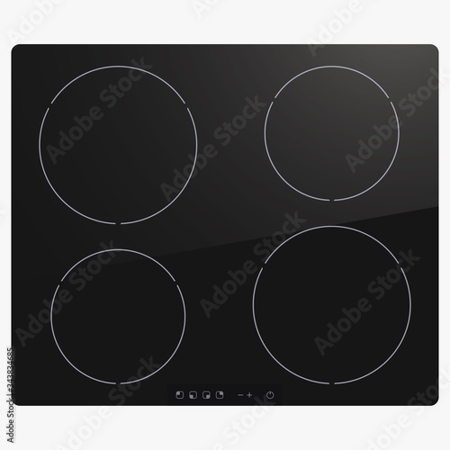 electric black induction modern stove