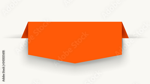 orange color banner blank shadow