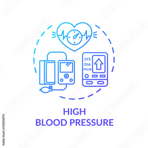 High blood pressure concept icon