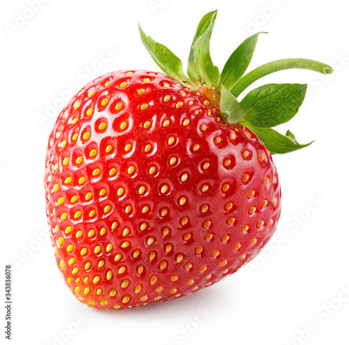 Strawberry isolated on white. Package design element