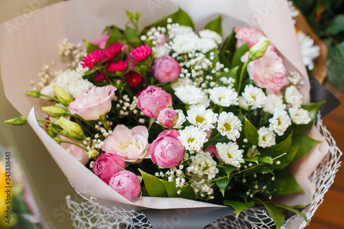 Fototapeta Naklejka Na Ścianę i Meble -  Roses flowers and beautiful blur bouquet background