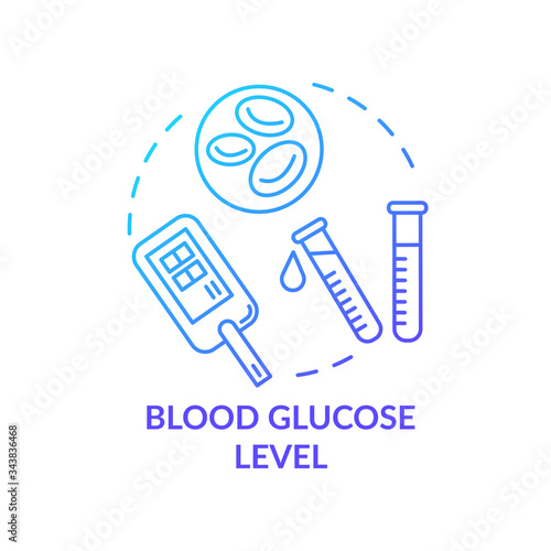 Blood glucose level concept icon