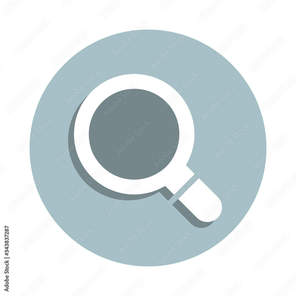 Laboratory, magnifying glass badge icon. Simple glyph, flat vector of laboratory icons for ui and ux, website or mobile application Laboratory, magnifying glass badge icon. Simple glyph, flat vector of laboratory icons for ui and ux, website or mobile application