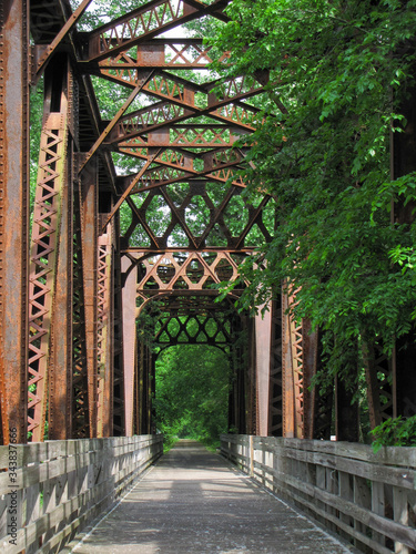 Принти на полотні Rail-Trail Railroad Bridge, Mount Vernon, Ohio