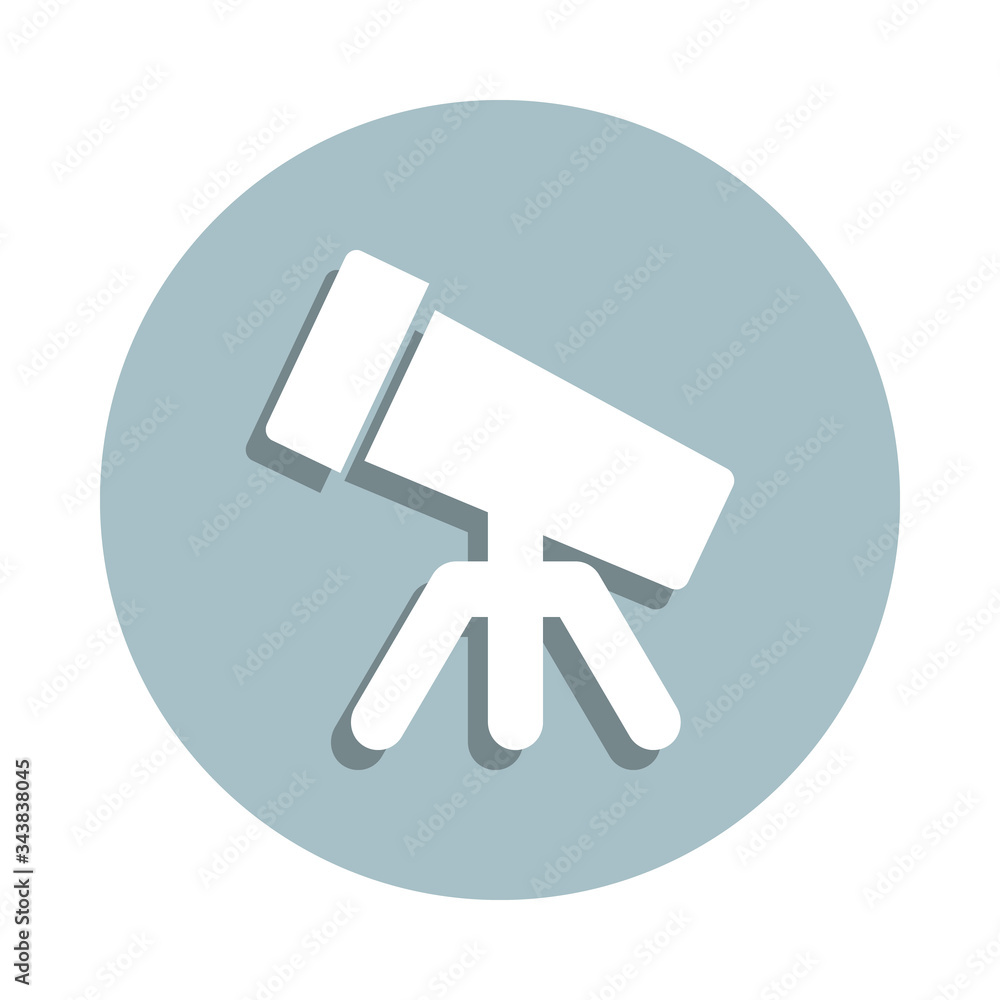 Laboratory, telescope badge icon. Simple glyph, flat vector of laboratory icons for ui and ux, website or mobile application Laboratory, telescope badge icon. Simple glyph, flat vector of laboratory icons for ui and ux, website or mobile application