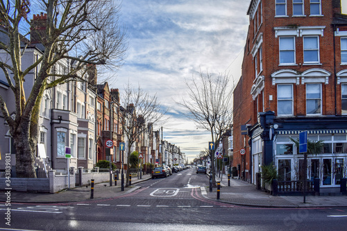 Quiet streets of Clapham Common, London, UK photo
