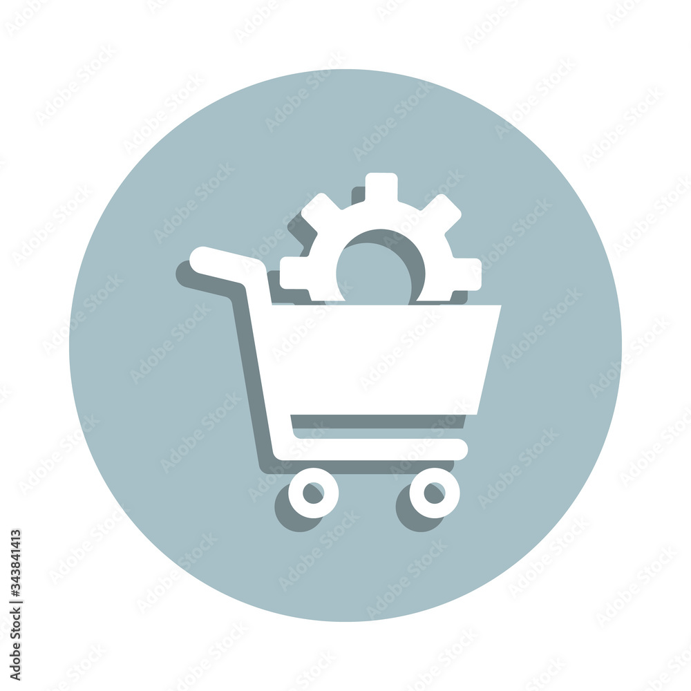 Solutions for e-commerce badge icon. Simple glyph, flat vector of seo and development icons for ui and ux, website or mobile application Solutions for e-commerce badge icon. Simple glyph, flat vector of seo and development icons for ui and ux, website or mobile application