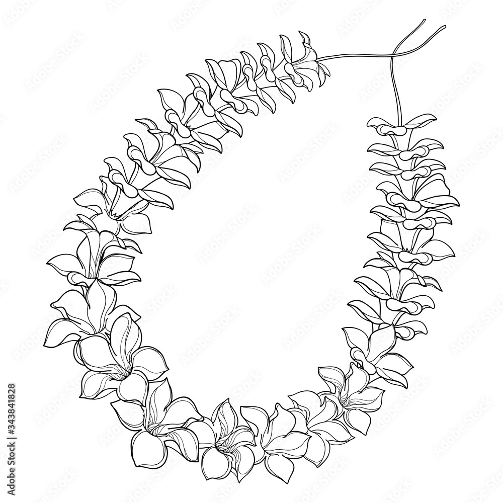 outline-hawaiian-lei-necklace-from-tropical-allamanda-flower-and-petal