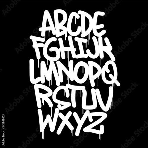 Urban art graffiti style, lettering, font elements and more