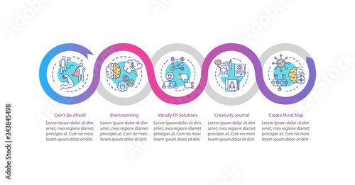 Worker growth vector infographic template