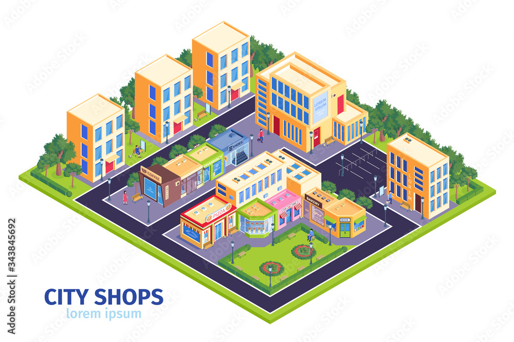 City District Shops Composition