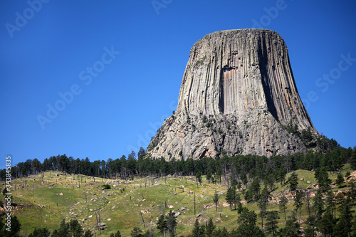Canvas-taulu View of the Devil's tower in Wyoming