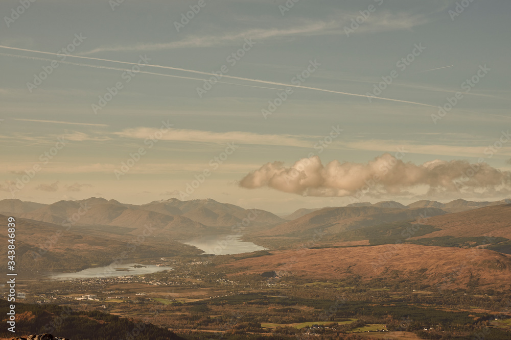 Naklejka premium Scotland and Scottish highlands