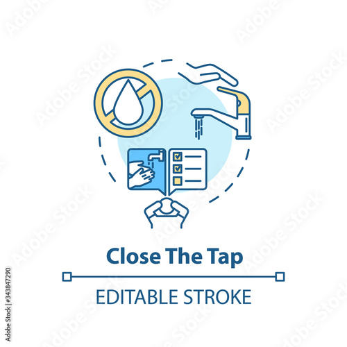 Close tap concept icon