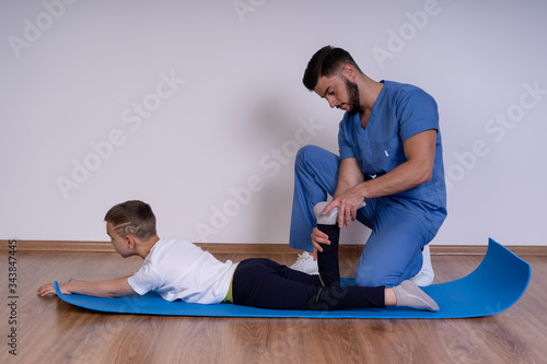 Physiotherapy for leg pain at child physiotherapy clinic