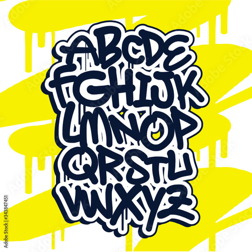 Urban art graffiti style, lettering, font elements and more