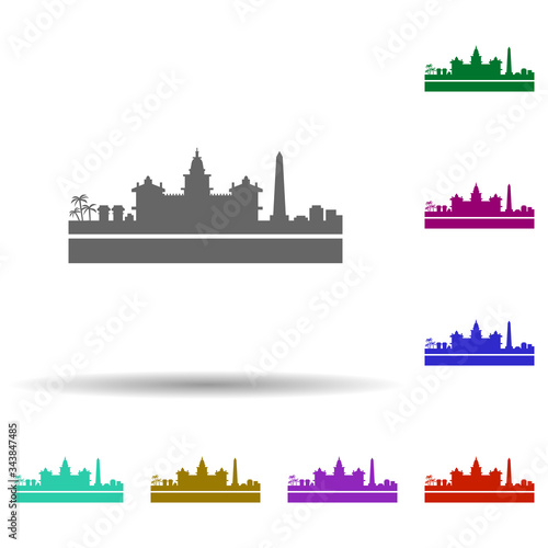 Buenos aires detailed skyline multi color icon. Simple glyph, flat vector of cities icons for ui and ux, website or mobile application