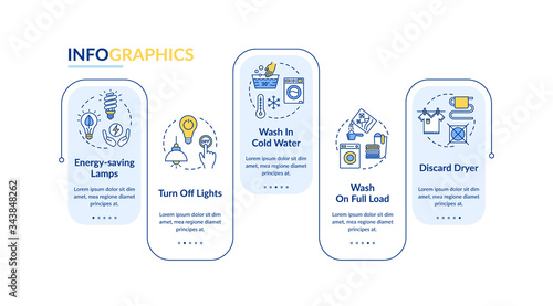 Energy efficiency vector infographic template