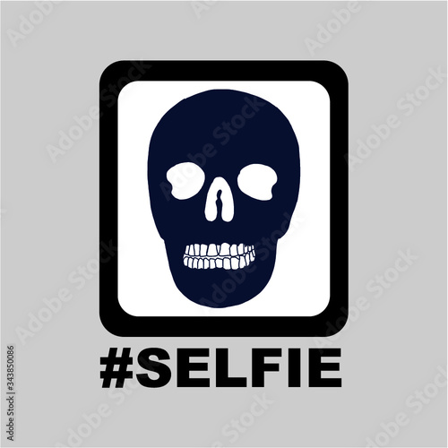 selfie signs print embroidery graphic design vector art