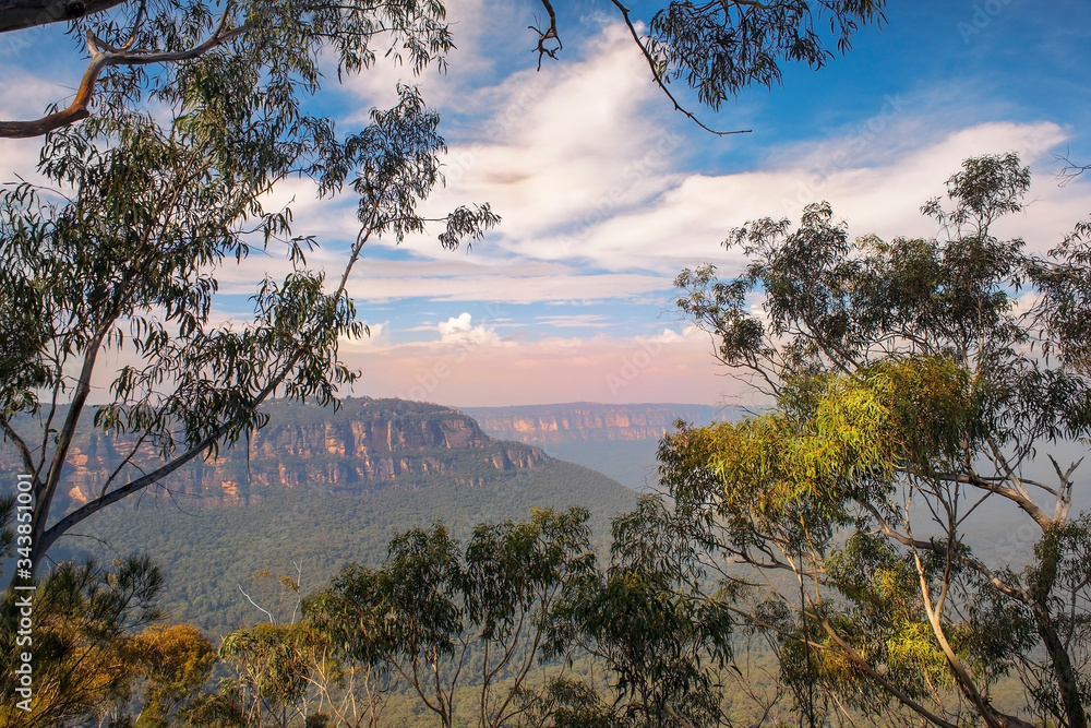 Blue Mountains National Park, magnificent view of the Grose Valley, NSW, Australia Blue Mountains National Park, magnificent view of the Grose Valley, NSW, Australia