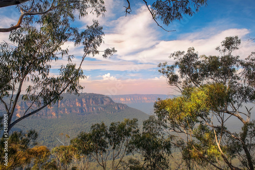 Blue Mountains National Park, magnificent view of the Grose Valley, NSW, Australia photo