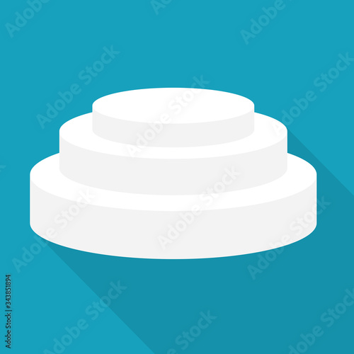 round stage podium icon - vector illustration