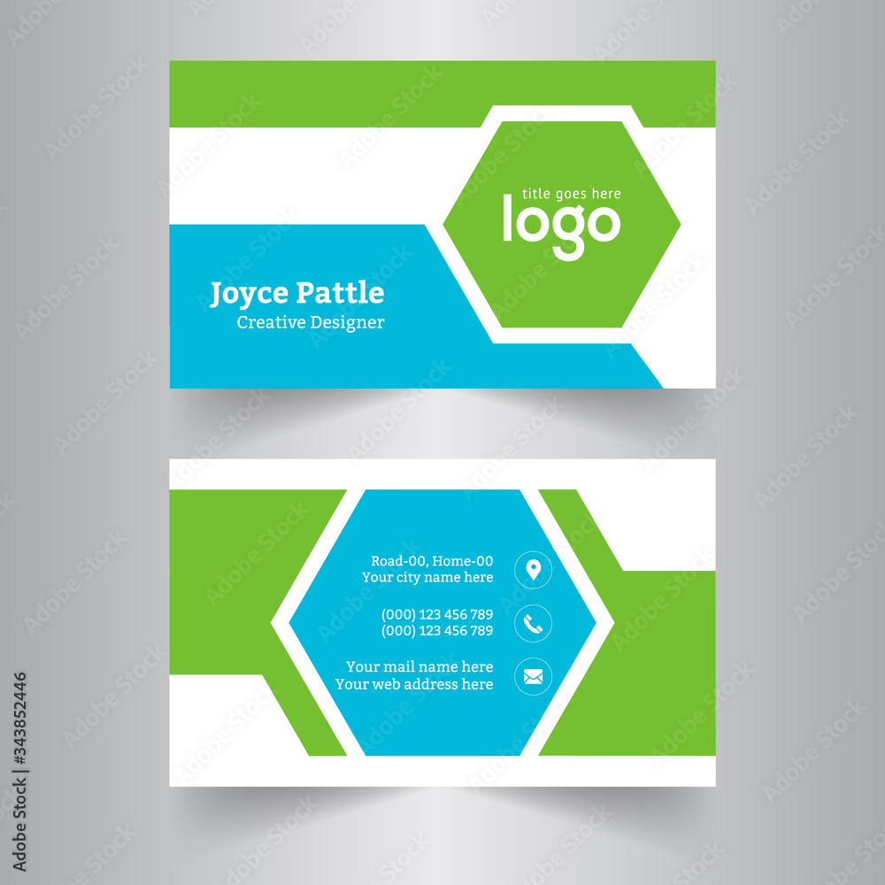 Fototapeta premium Clean & Creative Modern Business card template Design 
