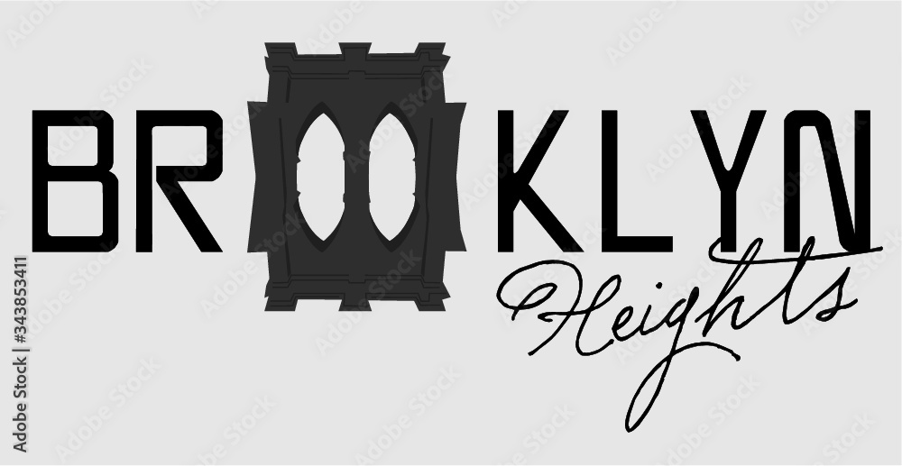 Brooklyn print and embroidery graphic design vector art Brooklyn print and embroidery graphic design vector art