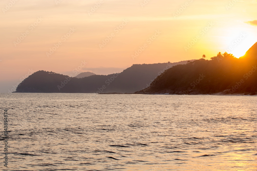 sunset on the beach