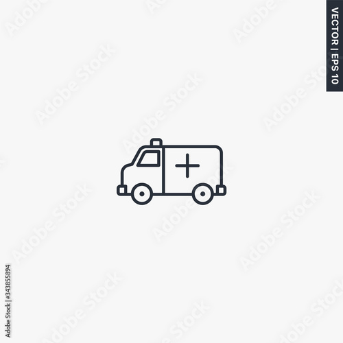 Ambulance, linear style sign for mobile concept and web design © wasiliyg