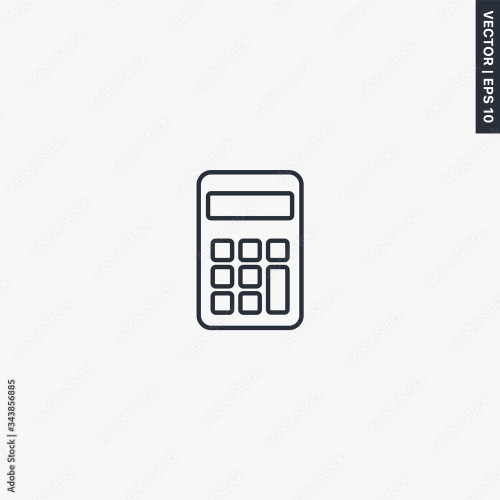 Calculator, linear style sign for mobile concept and web design Calculator, linear style sign for mobile concept and web design