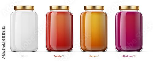 3D Clear Full Glass Jar For Branding