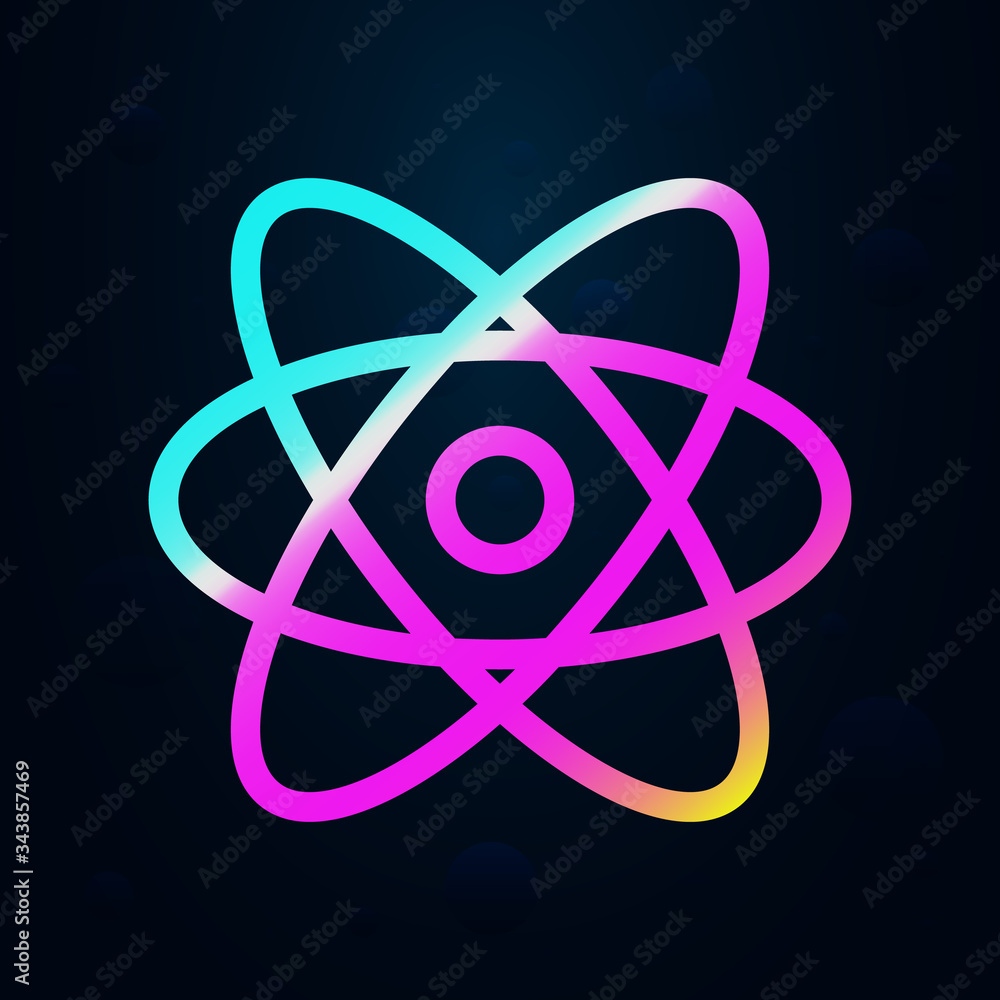Atom, science nolan icon. Simple thin line, outline vector of bioengineering icons for ui and ux, website or mobile application Atom, science nolan icon. Simple thin line, outline vector of bioengineering icons for ui and ux, website or mobile application