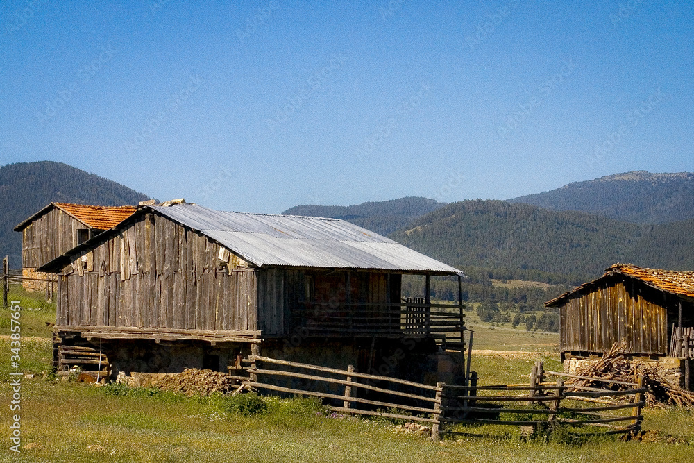 old barn in the mountains old barn in the mountains