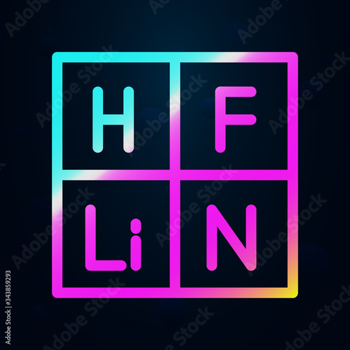 Periodic table, chemistry nolan icon. Simple thin line, outline vector of bioengineering icons for ui and ux, website or mobile application