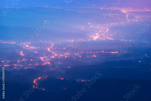 Obraz na płótnie Zakopane night view w salonie