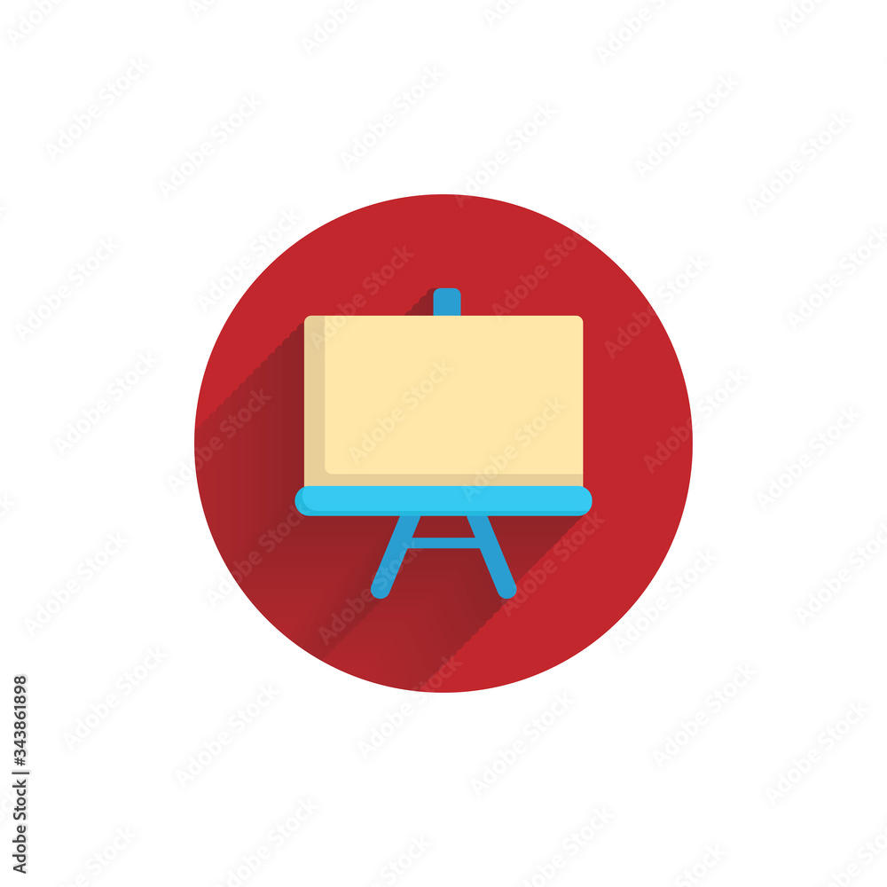 canvas colorful flat icon. art flat icon with shadow. painting flat icon canvas colorful flat icon. art flat icon with shadow. painting flat icon