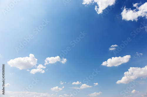 Fototapeta Naklejka Na Ścianę i Meble -  Blue sky background with clouds' natural background.
