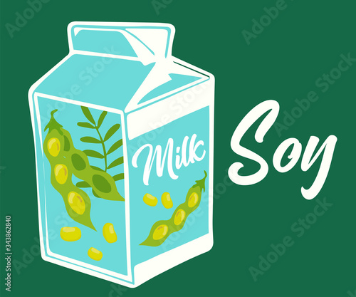 Plant-based vegetarian soy milk is a healthy cow's alternative to lactose milk, an environmentally friendly product. Lactose free. banner for replacing milk