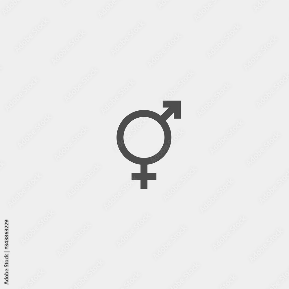 Gender flat vector icon. Male and female flat vector icon Gender flat vector icon. Male and female flat vector icon