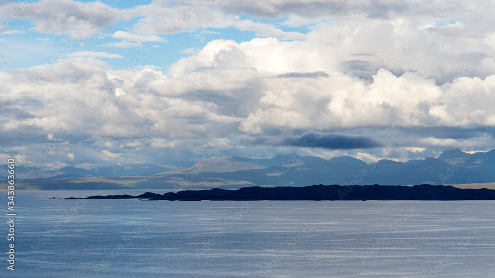 View across the Sound of Raasay over Rona towards Torridon 