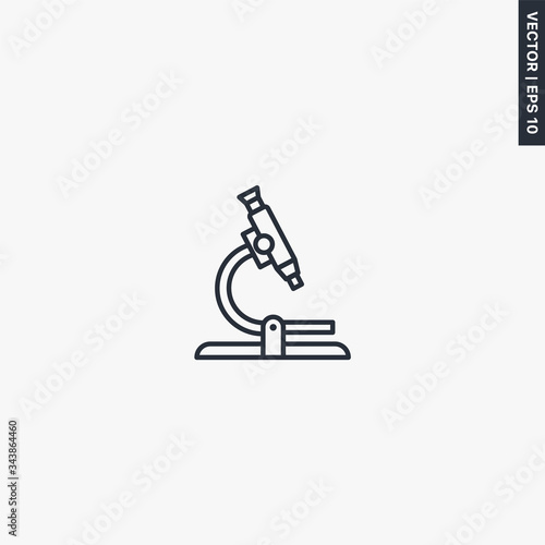 Microscope  linear style sign for mobile concept and web design
