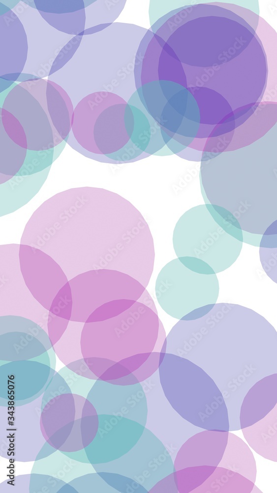 Multicolored translucent circles on a white background. Pink tones. 3D illustration Multicolored translucent circles on a white background. Pink tones. 3D illustration