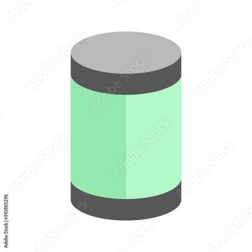 Aluminum or tin can icon vector