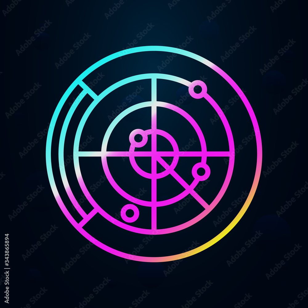 Radar, communication nolan icon. Simple thin line, outline vector of communication icons for ui and ux, website or mobile application Radar, communication nolan icon. Simple thin line, outline vector of communication icons for ui and ux, website or mobile application