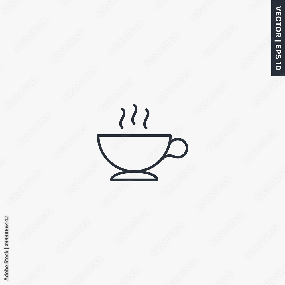 Tea, linear style sign for mobile concept and web design Tea, linear style sign for mobile concept and web design