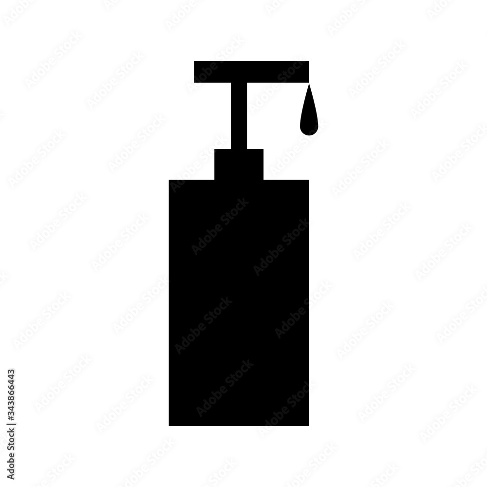 Hand sanitizer for soap or antibacterial gel icon vector Hand sanitizer for soap or antibacterial gel icon vector