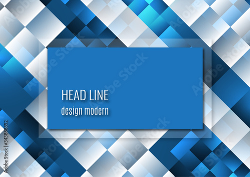 Tech abstract geometric background. Overlapping squares. Corporate design. Vector
