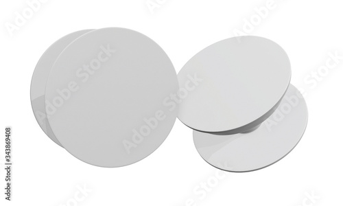 Blank Smarthone Cellphone Pop Socket Holder. 3d render illustration isolated on white background.